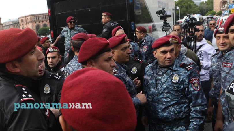 Large police forces deployed to central Yerevan ahead of rally