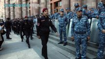 Three detained at protest outside Armenian government