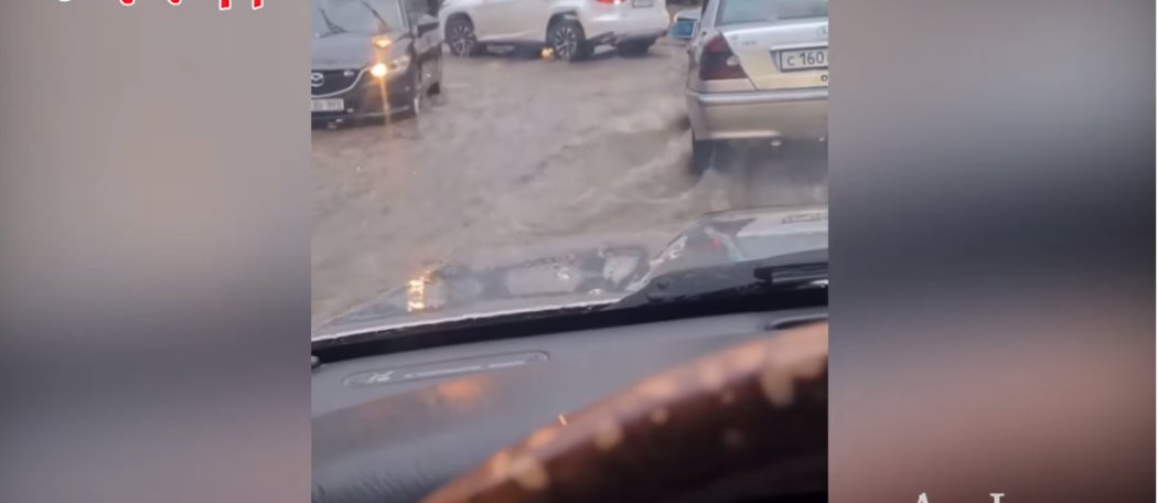 Heavy rain causes flooding in Yerevan's Nor-Nork