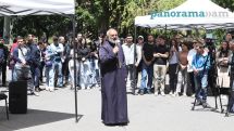 In pictures: Archbishop Bagrat delivers lecture at YSU courtyard