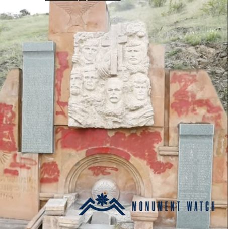 Azeris vandalized memorial complex in Artsakh's Berdzor