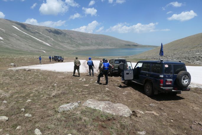 EU monitors visit Lake Sev on Armenia-Azerbaijan border