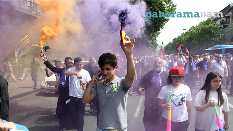 In pictures: Archbishop Bagrat leads march through central Yerevan