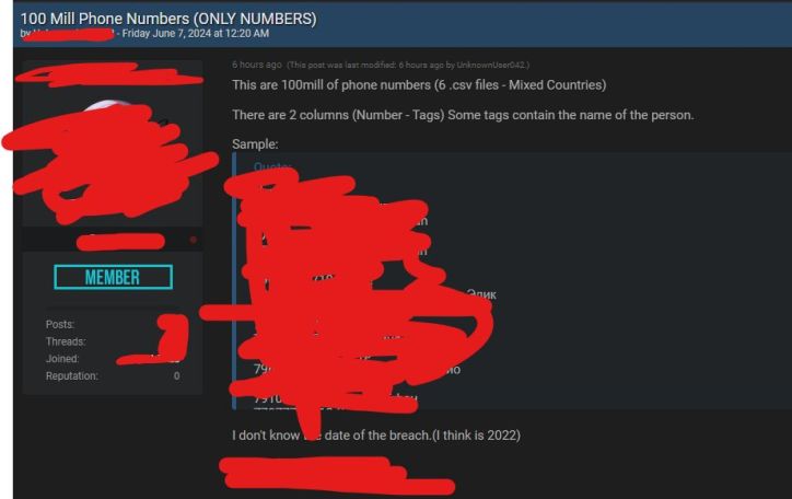 Expert says thousands of Armenian phone numbers leaked