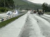 Heavy rain hits Armenia's Sevanavank