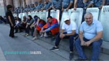 In pictures: Protesters led by Archbishop Bagrat gather outside Armenian government