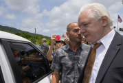 Julian Assange walks free from US court