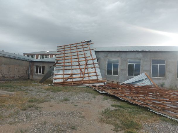 Ветер в Армении повредил кровли и повалил деревья, на помощь пришли спасатели
