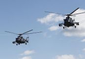 Экипажи вертолетов армейской авиации ЮВО выполнили учебно-тренировочные полеты в горах Армении