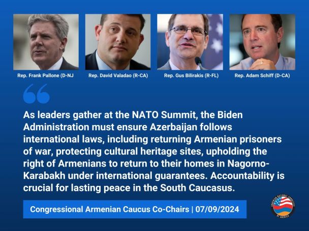 Lawmakers call on Biden to hold Azerbaijan accountable for Artsakh war crimes at NATO summit