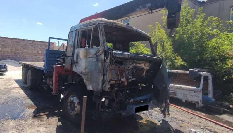 «KamAZ»-ի խցիկն ամբողջությամբ այրվել է