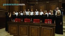 Armenian national anthem performed live at start of parliament session