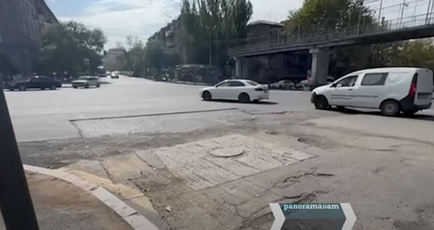 Հսկա փոսեր Մամիկոնյանց-Ազատության պողոտա խաչմերուկում