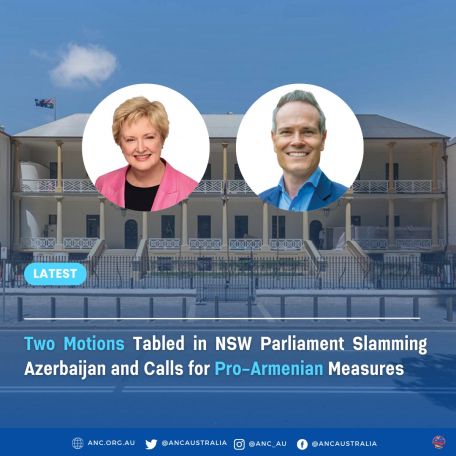 Two motions tabled in NSW Parliament slam Azerbaijan, call for pro-Armenian measures