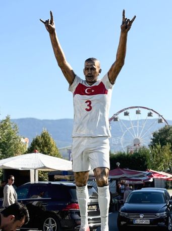 Turkey unveils statue of Merih Demiral making 'wolf salute' at Euros