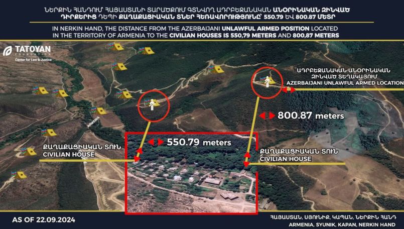 Armenian border village surrounded by over 20 Azeri military positions, Tatoyan warns