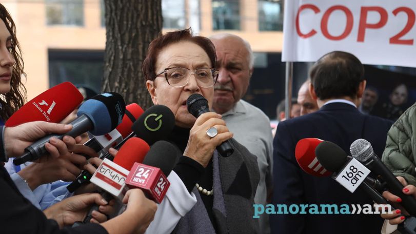Лариса Алавердян у посольства РФ: Требуем не допустить судебного позора – судилища  над героями Арцаха в Азербайджане