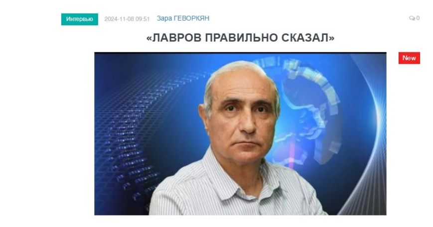Айк Нагапетян: России совершенно не выгодно скоропалительное подписание армяно-азербайджанского мирного договора