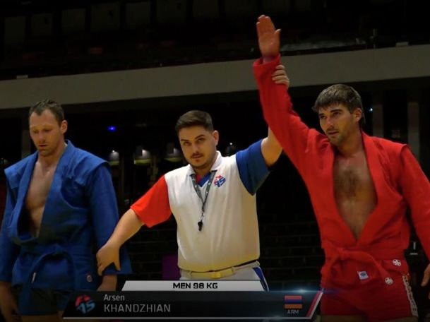 Armenia's Arsen Khandzhian wins silver at World Sambo Championships