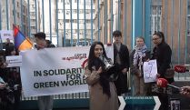Stop Greenwashing Genocide!: Protest held outside UN office in Yerevan