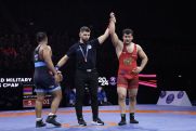 Armenia's Mushegh Mkrtchyan wins bronze at World Military Wrestling Championships