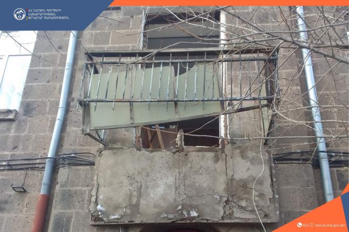 Փլուզում Գյումրի քաղաքում, քաղաքացին հոսպիտալացվել է