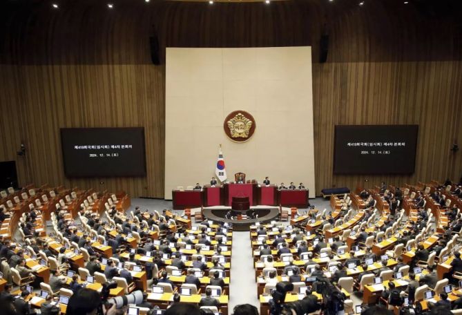 South Korea’s parliament votes to impeach president