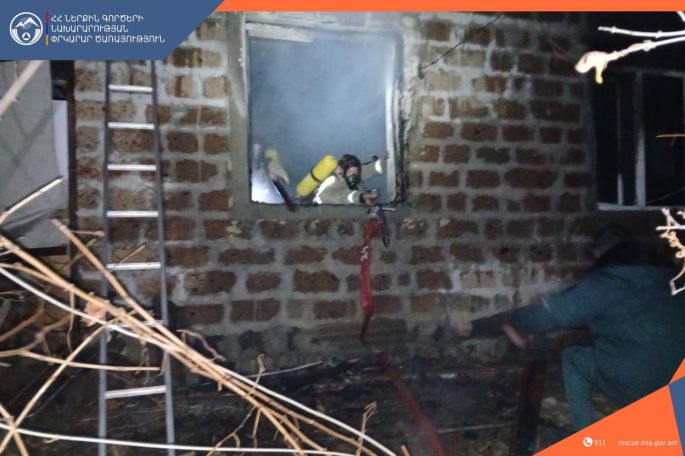 One hospitalized after house fire in Armenian village