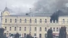 Пожар произошел в здании военного госпиталя в Туле
