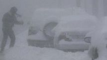 Snowstorm on Yerevan-Sevan motorway