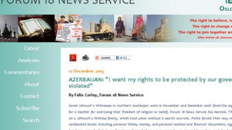 «Форум 18»: В Азербайджане представителей религиозных меньшинств преследуют, им угрожают сексуальным насилием
