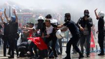Police, protesters clash near pro-Kurdish party rally in eastern Turkey
