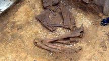 Ancient skeleton found in North Yorkshire sewer trench