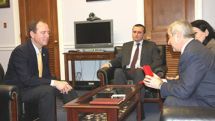 Schiff meets with Artsakh Parliament Speaker Ashot Ghoulian