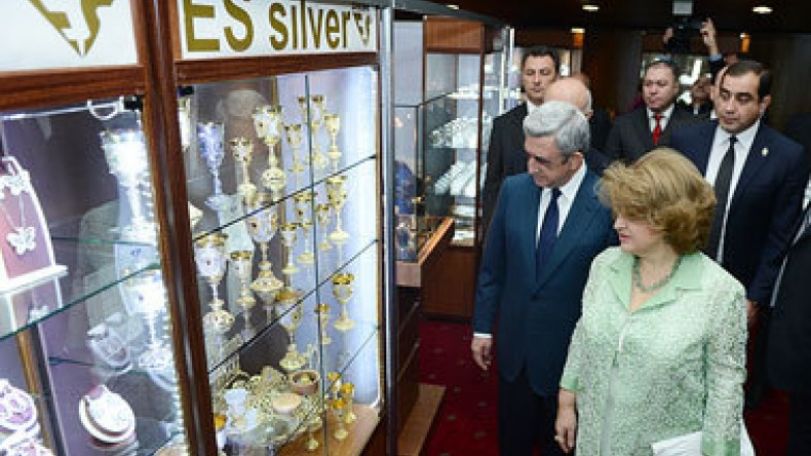 President attends opening of Yerevan Show-2013 International Jewelry Exhibition