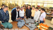 Karabakh President visits several workshops in Stepanakert 