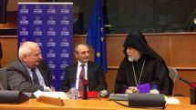 Turkey must return Armenian churches, Aram I says in Europe