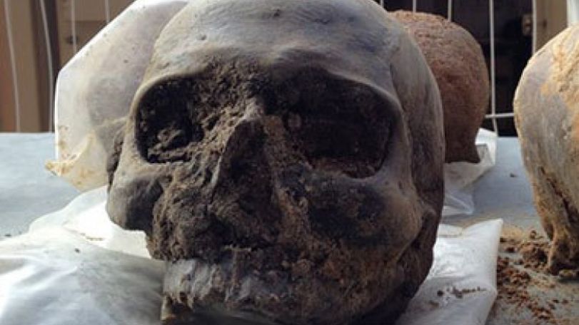 Roman skulls washed down lost river
