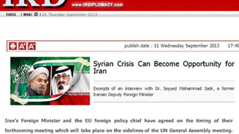 Syrian crisis can become opportunity for Iran