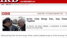 Syrian crisis brings Iran, Iraq closer together