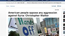 American people oppose any aggression against Syria - Christopher Walker