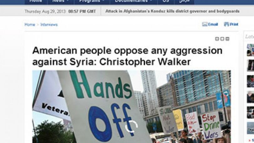 American people oppose any aggression against Syria - Christopher Walker