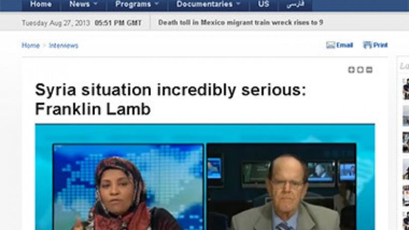 Syria situation incredibly serious - Franklin Lamb