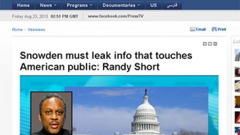 Snowden must leak info that touches American public - Randy Short