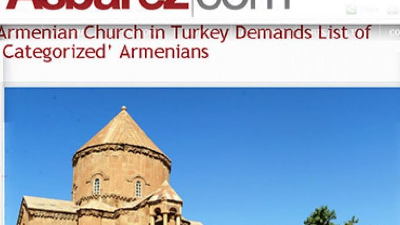 Armenian Church in Turkey demands list of ‘categorized’ Armenians