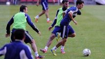 Armenian football team holds training and two-sided match 