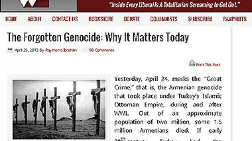 «FrontPage Magazine». Լռությունը միշտ ցեղասպանություն իրականացնողների դաշնակիցն է