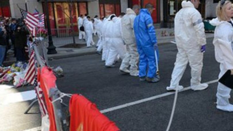 Boston Marathon bombing suspect 'seen on video'
