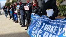 Armenian American students protest anti-Armenian hate crimes in Turkey