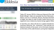 The Armenian Genocide: On not forgetting